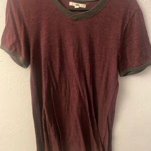 Men's Maroon T-Shirt with Gray Accents